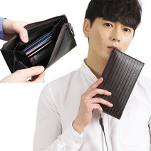 보비스 루카스 맨스백 슬림한 직장인 파우치 남자 휴대폰 통장 손가방 장지갑