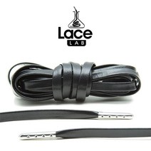 레이스랩 BLACK 럭셔리 가죽 신발끈-SILVER PLATED [LLL03]