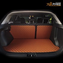 홉스 올란도 3D 풀커버 가죽 트렁크매트, 싼타페DM 7인승, 검정가죽(풀세트)