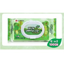 (박스판매)LG 토디앙 네이쳐 그린물티슈 캡형 100매 x 30개(1box)_A60102, 본상품선택, 30개