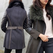 더재뉴 라쿤카라 무스탕자켓