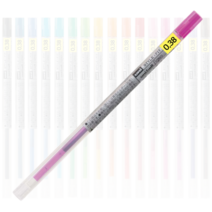 유니 스타일핏 리필 0.38mm 16가지색상 볼펜심, 핑크