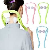 도매창고 골프공 목안마기 경추 목마사지기, 블루, 1개