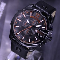 월드타임 남성시계 손목시계 가죽시계 CU-8176