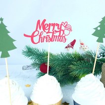 써봄토퍼 크리스마스 루돌프 크리스마스트리 미니심플 케이크토퍼, 2.산타-크리스마스(B)