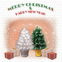 마마베리 화려한 7색 컬러 LED 홀로그램 트리, 60CM광섬유트리_골드