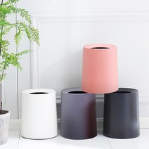 인테리어 원형 휴지통 8L/12L 1+1, 블랙, 12L 1+1