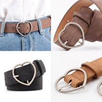 이프유 여성 하트링 기본 청바지 스키니 가죽 벨트