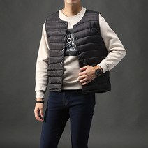 후앙스 겨울 라운드넥 경량 패딩조끼 TCBPV1230