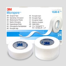 3M 마이크로포 코반 살색 흰색 종이반창고, 12개입