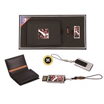 안스아르떼 뉴매화문 자개 가죽 명함 지갑+가띠 메탈 자개 USB(8GB~64GB) USB 세트, 32GB