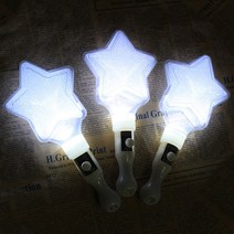 와우파티코리아 LED 오각별 봉(소), 화이트, 1개