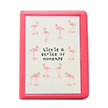 베리구즈 플라밍고 포토북 성장 앨범 포켓 사진첩, 3인치 로즈레드, 16장