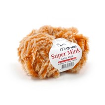 나은몰 슈퍼 밍크 Fur 목도리 털실 뜨개실 넥워머 무릎담요 Knit, 16 크림 오렌지 윙스