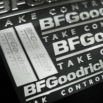 BFGOODRICH 금속 타이어 로고 스티커, C사이즈 실버