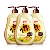 트리오 곡물설거지 우리쌀겨 주방세제, 750ml, 3개