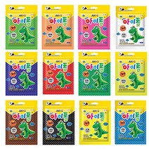 아모스 아이폼 50g 파우치 12색 컬러폼클레이 지퍼백, 형광핑크