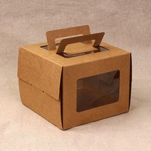 달곰베이킹 케익상자 미니창, 크라프트, 1개