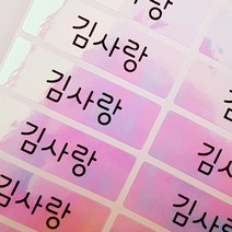 네임코코 대형 방수네임스티커, 351-대형핑크 그림없음, 3매입