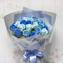 포유더샵 비누꽃다발 25송이 30송이, 사 블루혼합 30송이