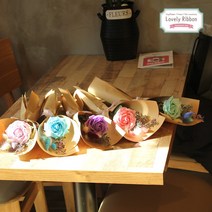 [러블리리본] 퀸장미비누 한송이꽃다발, 퍼플