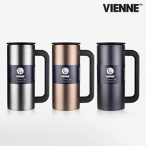 비엔느 이중 보온보냉 스테인레스 텀블러 350ml, 블랙