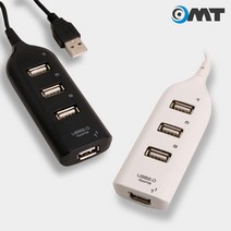 RRP 4포트 USB허브 DJH-401, 블랙