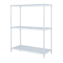 엠에프매직하우스 코팅메탈 선반 19파이 900 3단 스탠드선반, 화이트