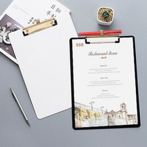 DSM 클립보드 메뉴판 A4 빌지꽂이, 블랙Large, 1개
