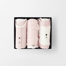 메르베 토끼 아기 백일선물세트(내의+슈트+모자)_사계절용
