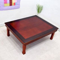 향림공예 흑모 교자상 900 X 750 4-6인용 접이식 밥상 교자상, 모자이크 교자상 900