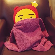 뜨개질 무릎담요 뜨기 DIY 뜨개세트, 블랙