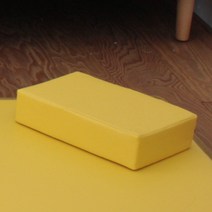 아이홀릭 대나무참숯 찜질방 레자베개 스펀지 인조가죽 다용도 사우나베개 차박 캠핑 병원 요양원 기숙사, 노랑, 1개