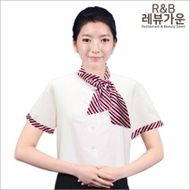 레뷰가운 DR14 반팔 스판블라우스 여성셔츠 은행 서빙복 블라우스 단체복