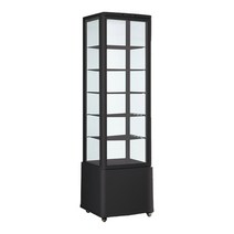 씽씽코리아 사면유리쇼케이스RT-280L-3 카페전시용 제과 음료수, 사면유리쇼케이스RT-280L-3 블랙