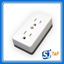 신주기업 노출접지2구콘센트110V SJ-C2503 2P, [노출콘센트 01]노출접지2구콘센트(110V)