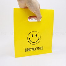 베스트팩 스마일 비닐쇼핑백(50매) 소사이즈 20*30cm 예쁜 포장봉투