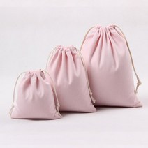 아이원더 밀크핑크 무지 복주머니 파우치