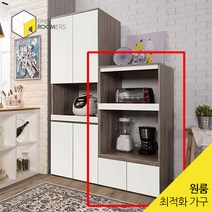 {원루머스} 광파 1200 가전 수납장, 티크화이트