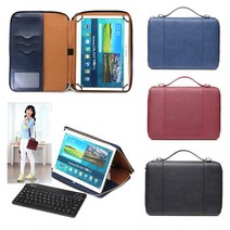 아자케이스 [갤럭시노트10.1] 뉴숄더 블루투스 키보드 케이스 m480 e230 m485, 와인 (10인치 터치패드키보드 변경)