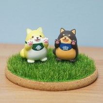 [짱카몰] 충견모찌시바 미니어쳐가챠피규어2종 시바견 캡슐토이, SMF-01/블랙