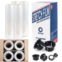 우림 스트레치필름 (P-15) 공업용랩 산업용 포장랩 파레트 랩핑 15Mic (4롤=1박스), 4롤