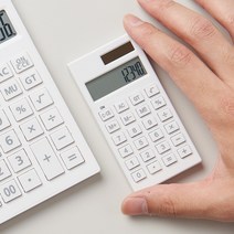 단순생활 심플 미니 전자계산기 화이트
