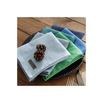 (바이오워싱 퓨어린넨) 다용도 식탁매트 - 블루&그린계열 (6color)-체리하우스, 종류:네이비