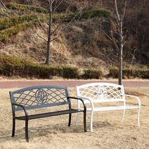 소프트유가구 난초벤치 철제벤치 야외용벤치 정원벤치, 블랙