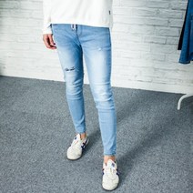 밴딩청바지 디스트로이드 덧뎀 스판 3컬러 빅사이즈