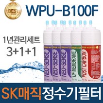 SK매직 WPU-B100F 고품질 정수기 호환 필터 1년관리세트, 선택01_1년관리세트(3+1+1=5개)
