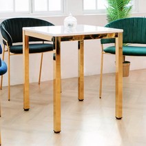 일루일루 스카 골드 사각 대리석 커피 거실 테이블 600x600, 사각상판 사각프레임 60x60