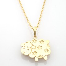 18K GOLD [미아방지목걸이] 양데이지펜던트목걸이]_BP923