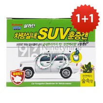 1+1 불스원 차량실내용 탈취 훈증캔 SUV용-숲속향 실내탈취훈증캔 연막 훈증 탈취제 카브리즈 실내 냄새제거제, 2개